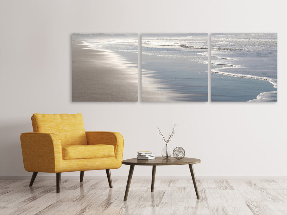 Panorama Leinwandbild 3-teilig Naturerlebnis Strand