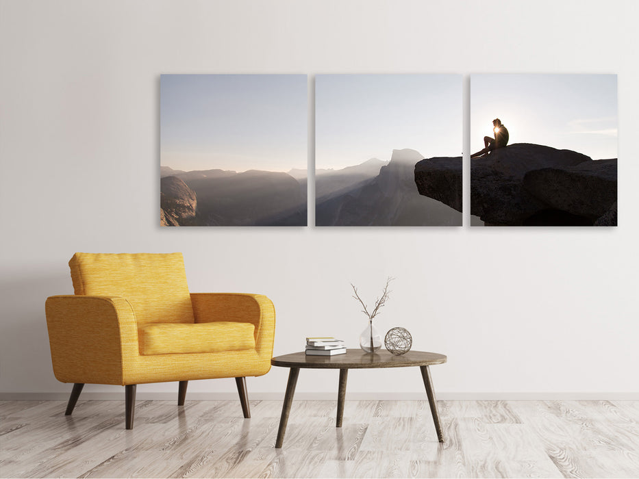 Panorama Leinwandbild 3-teilig Inspiration Berge