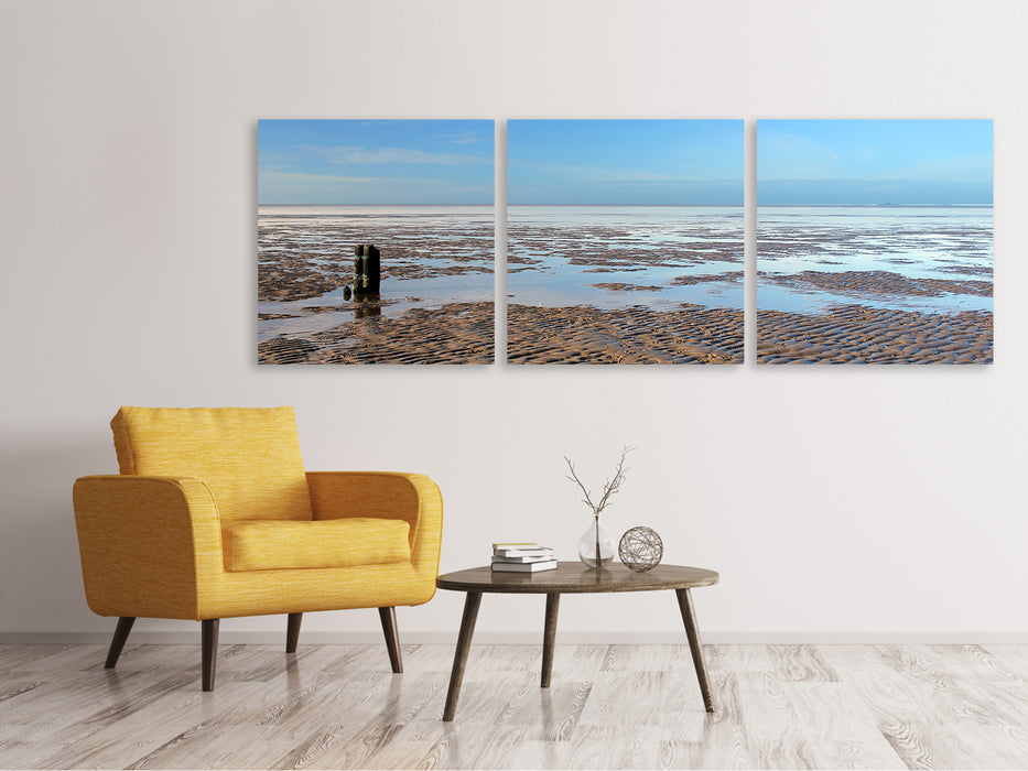 Panorama Leinwandbild 3-teilig Die Nordsee