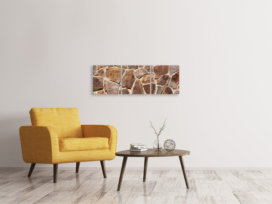 Panorama canvas picture 3 pieces design wall