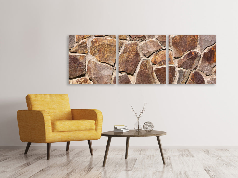 Panorama canvas picture 3 pieces design wall