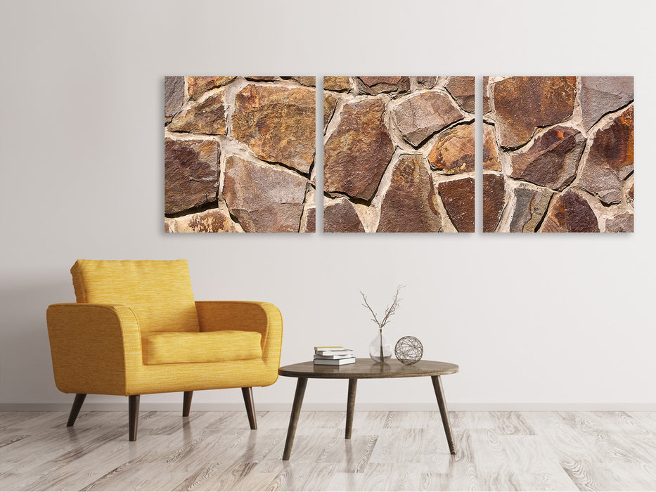 Panorama canvas picture 3 pieces design wall