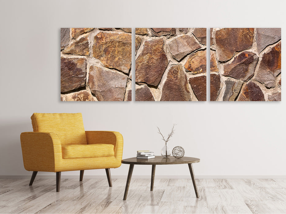 Panorama canvas picture 3 pieces design wall