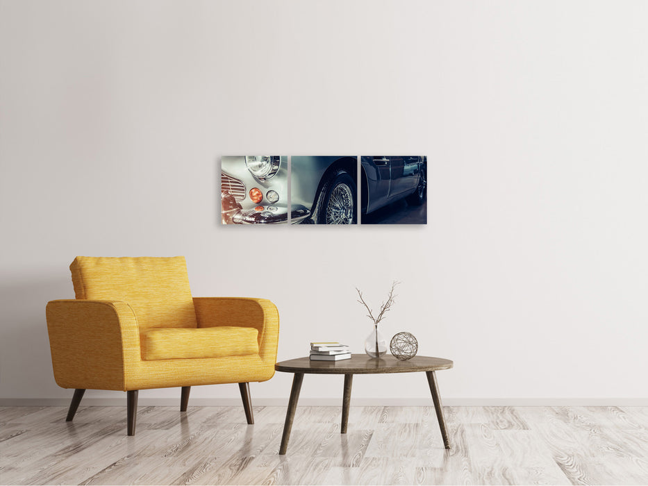 Panorama Leinwandbild 3-teilig Classic Car