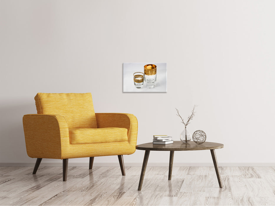 Tableaux sur toile Lunettes avec de l'or