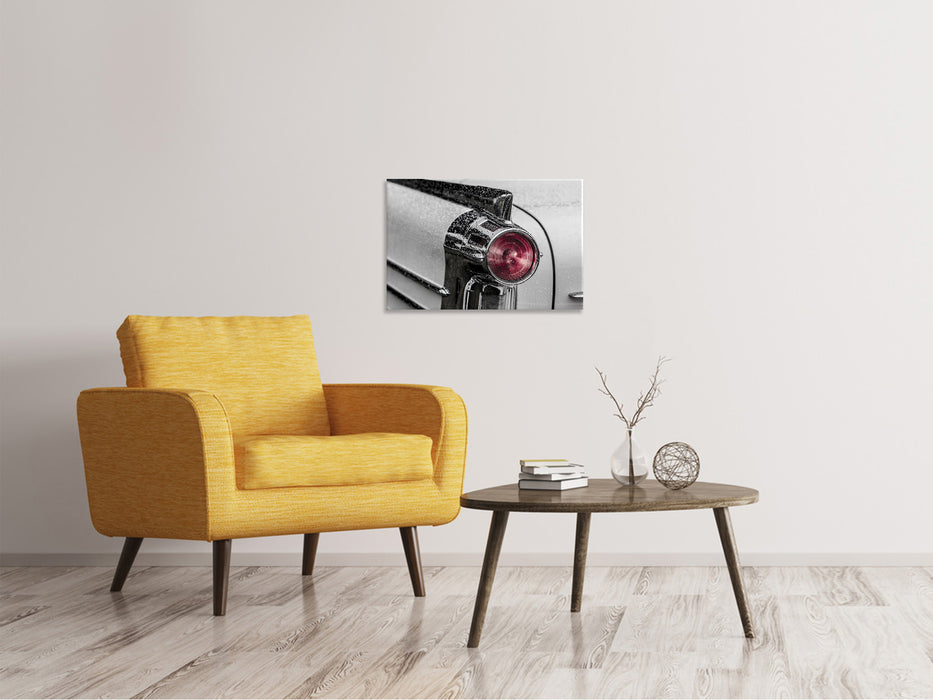 Canvas print vintage car tail light