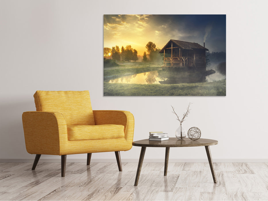 Canvas print Mysterious hut