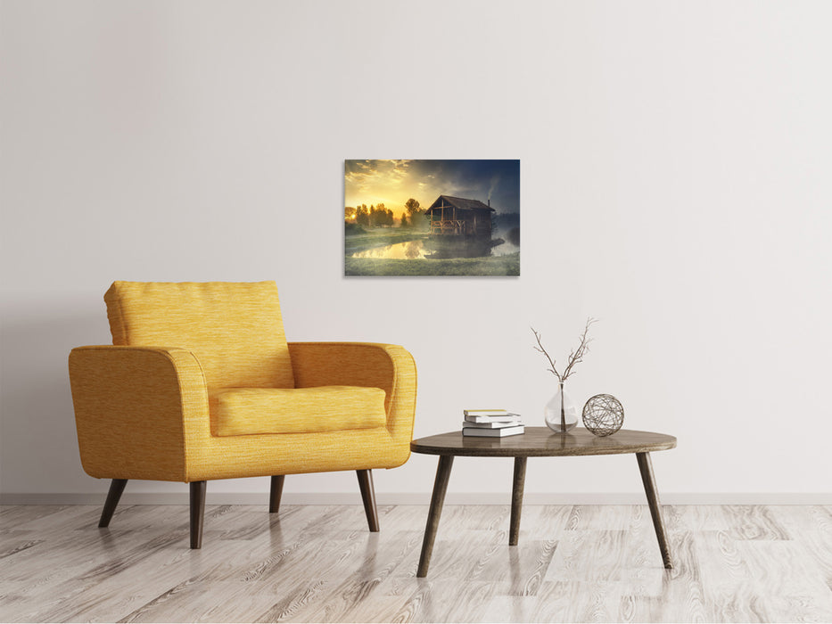 Canvas print Mysterious hut