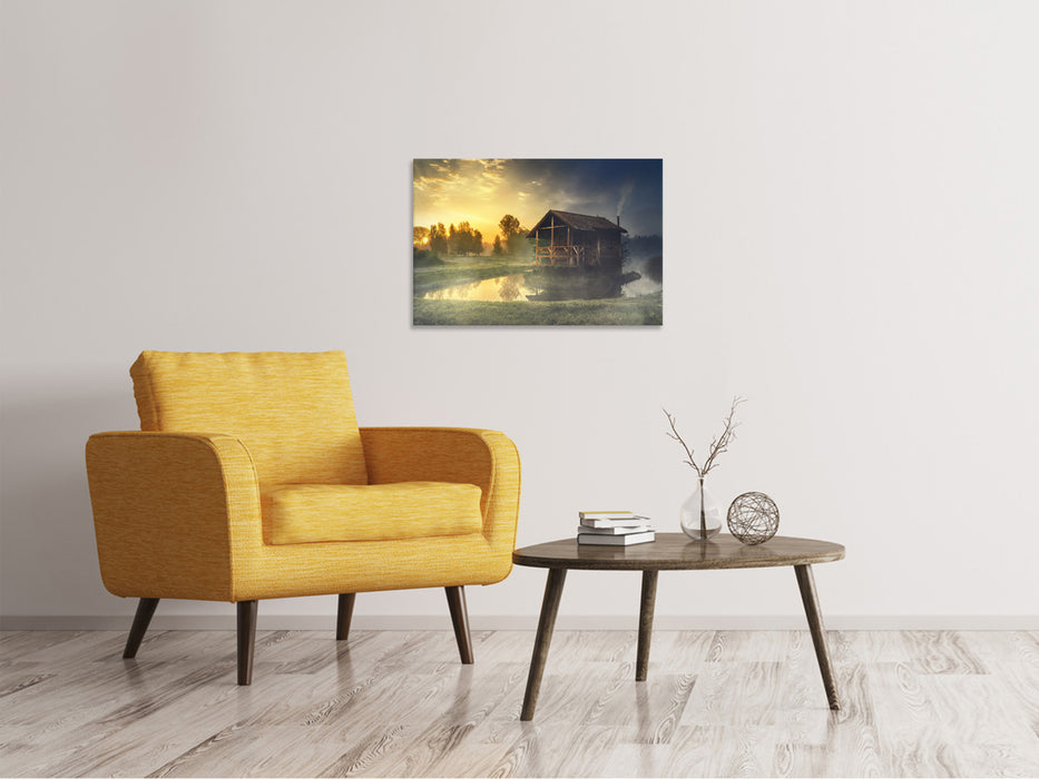 Canvas print Mysterious hut