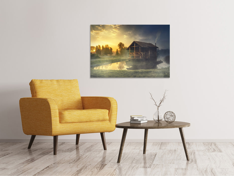 Canvas print Mysterious hut