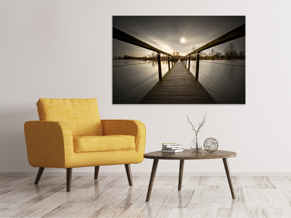 Canvas print The wooden bridge