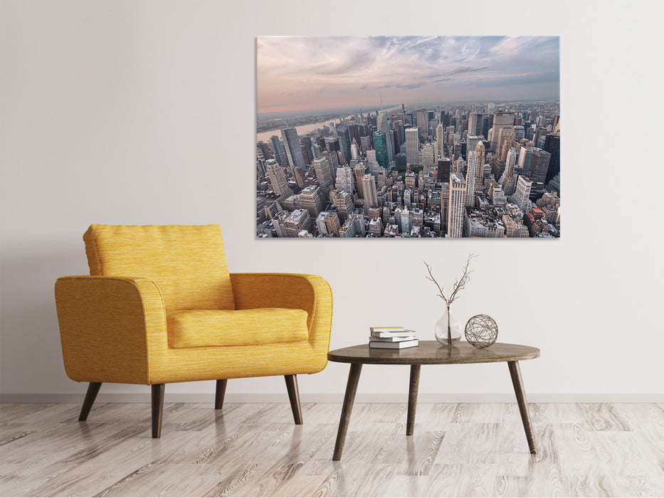 Canvas print Skyline view over Manhattan