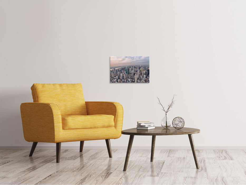 Canvas print Skyline view over Manhattan