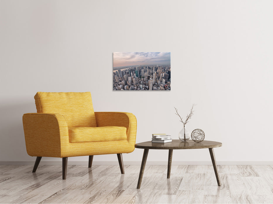 Canvas print Skyline view over Manhattan