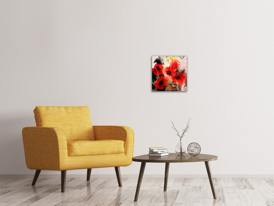 Canvas print poppy painting