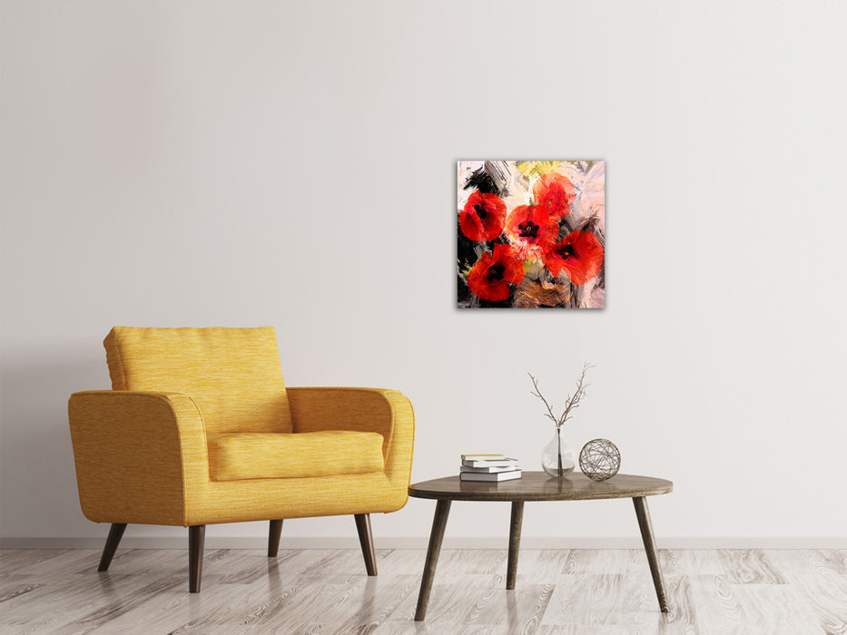 Canvas print poppy painting