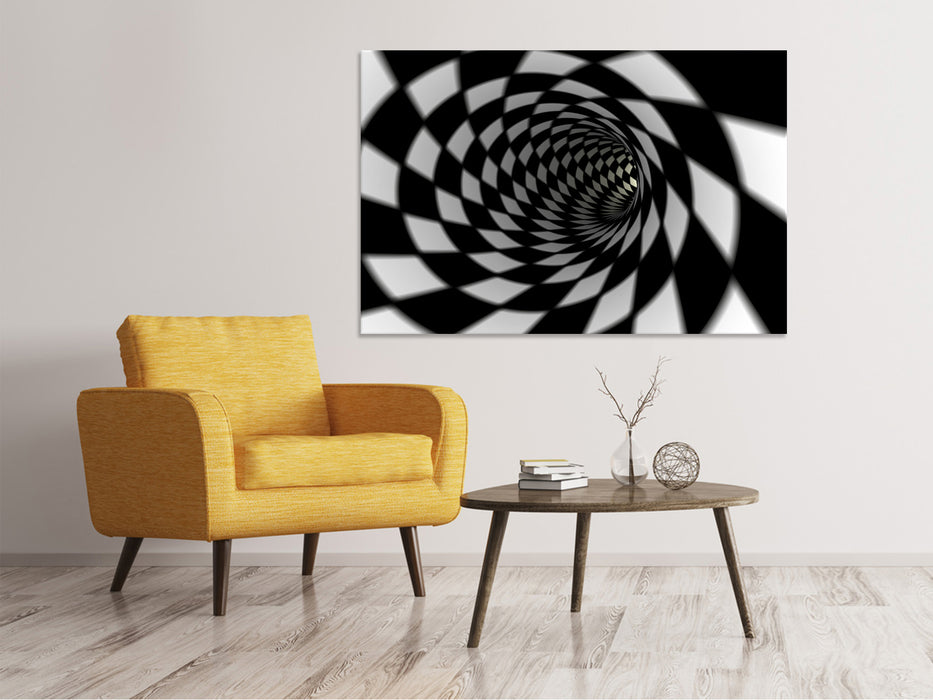 Leinwandbild Abstrakter Tunnel Black u0026 White