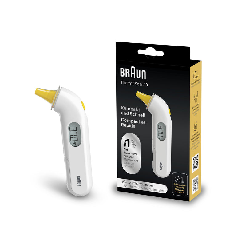 BRAUN ThermoScan® 3 Infrarot-Ohrthermometer weiß/mint