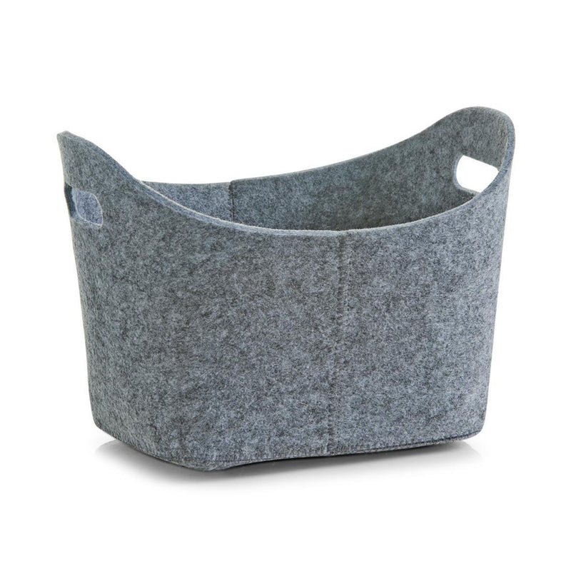 ZELLER PRESENT Aufbewahrungskorb Filz oval 31,5x19x21cm grau