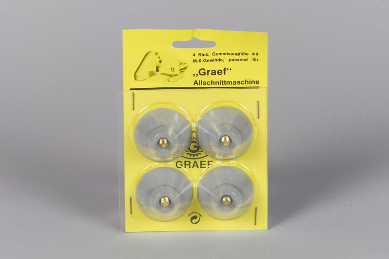 GRAEF Gummisaugfüße mit M-6 Gewinde, 4er Karte