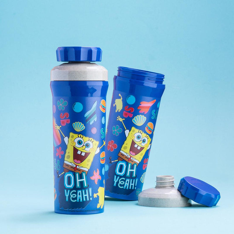KOZIOL Trinkflasche Olli Sponge Bob Squarepants 500ml blau