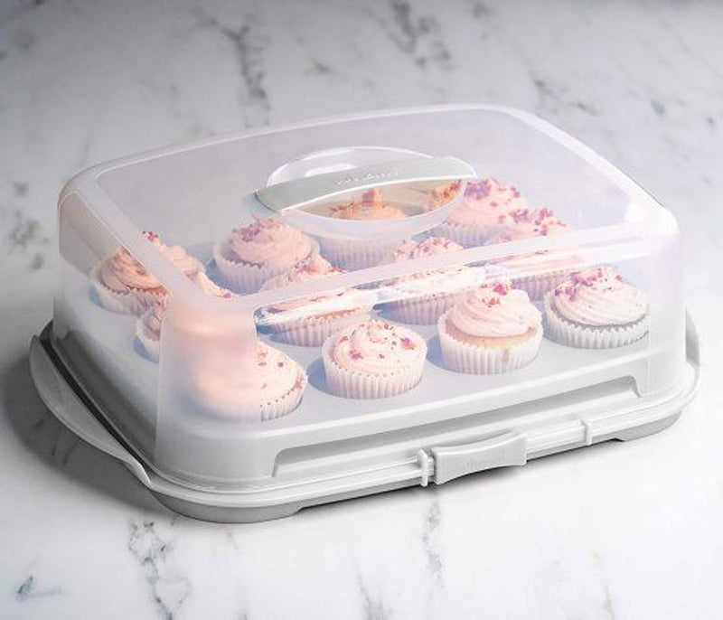CHG Kuchentransportbox 44,5x31,5x14,5cm für Muffins u.Blechkuchen