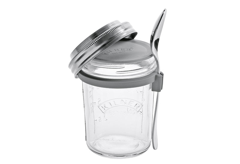 Frühstücksglas mit Löffel, 350 ml