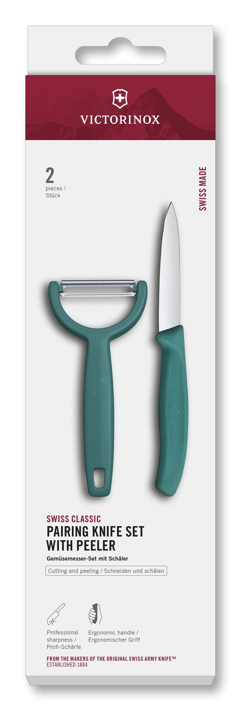 VICTORINOX Gemüsemesser mit Y-Schäler grün 2teilig