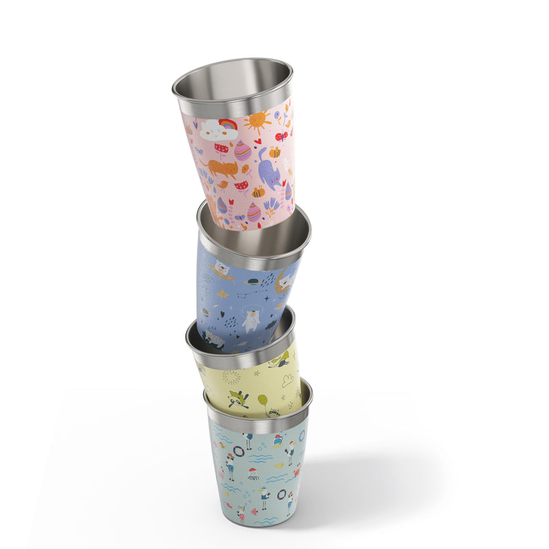 SIGG Kindertrinkbecher Daydream 0,35l Edelstahl 4er Set