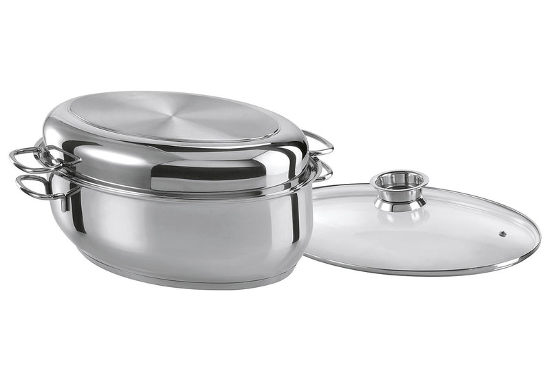 GSW Edelstahlbräter 3 in 1 oval 38cm