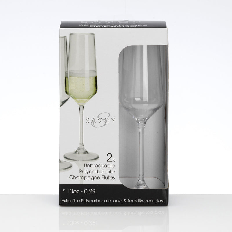 FLAMEFIELD Sektglas Kunststoff 2er Set