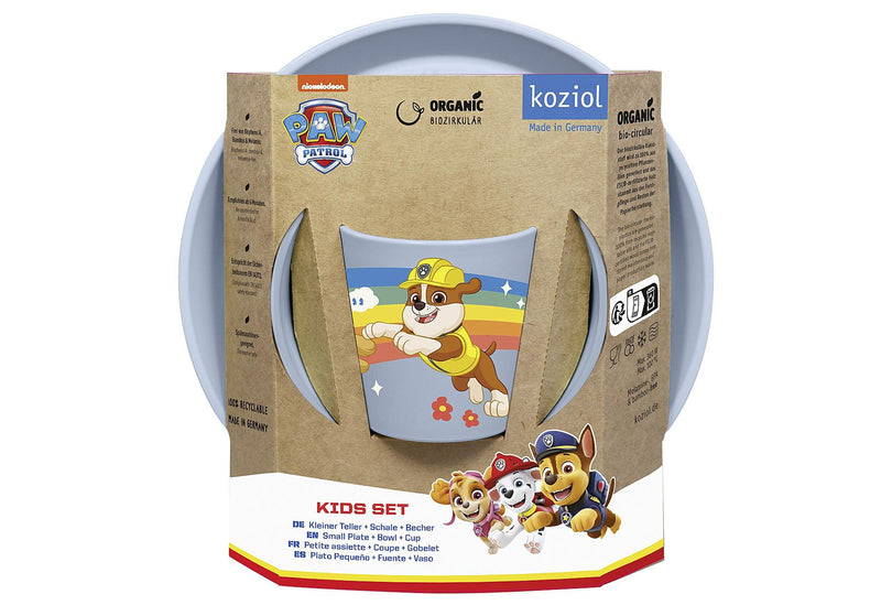 KOZIOL Kindergeschirr Paw Patrol Grow 3teilig hellblau