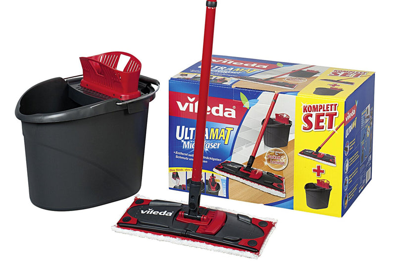 VILEDA Bodenwischer Ultramax Komplett-Set inklusive Stiel und Eimer