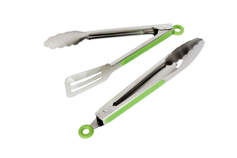 FRESH CHOICE Zange 27cm 2er-Set grün Edelstahl