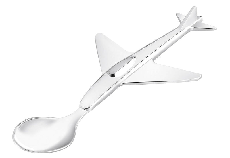 ZILVERSTAD Babylöffel Flugzeug 8,7x18,5x2,3cm versilbert