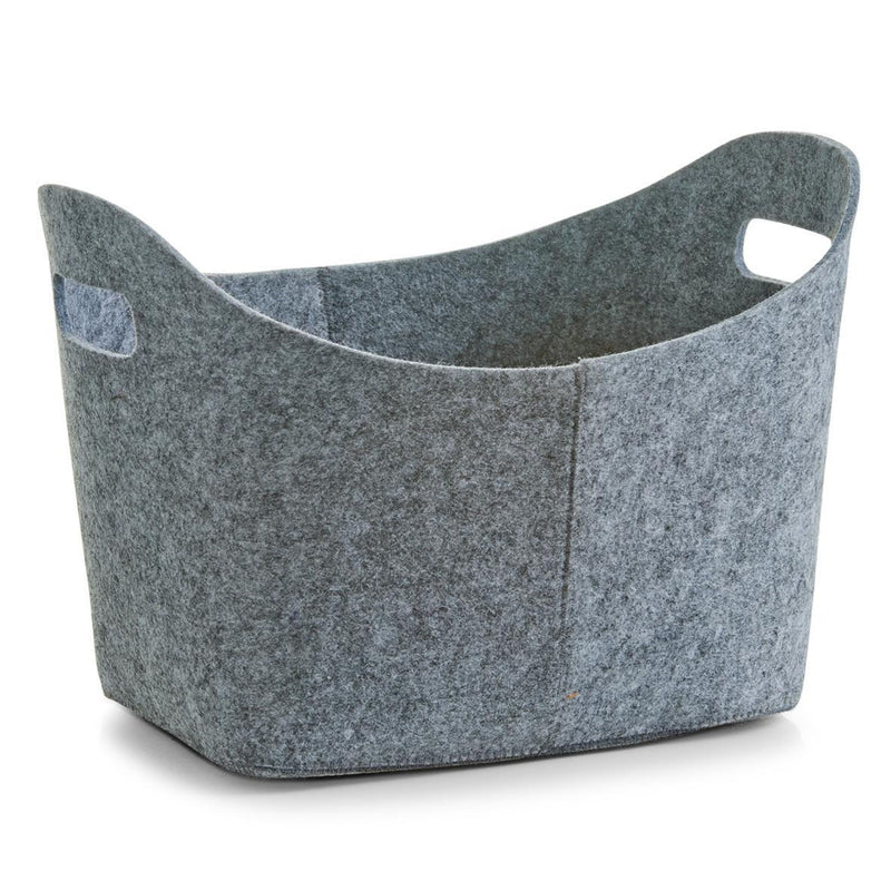 ZELLER PRESENT Aufbewahrungskorb Filz oval 37x28x25cm grau