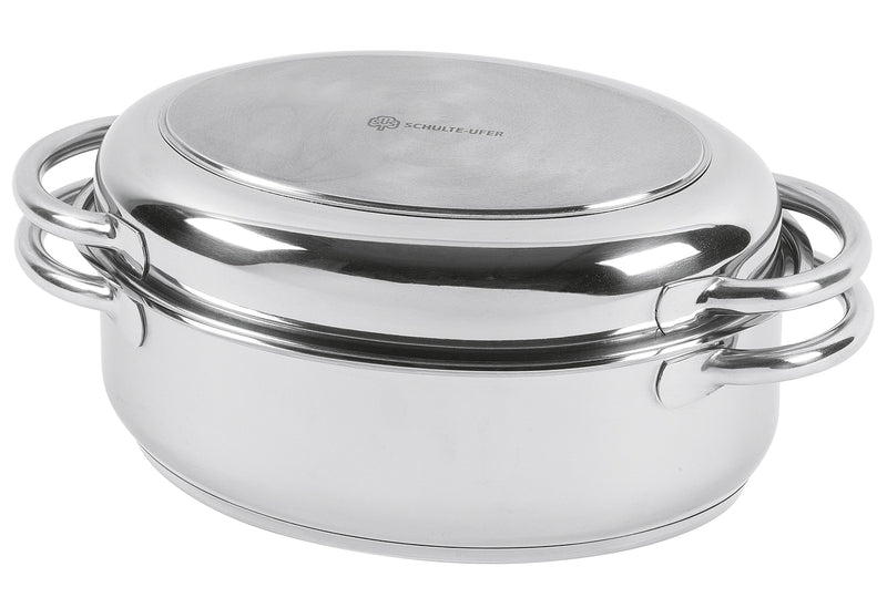 SCHULTE-UFER Multibräter oval 4,5 l Ø30cm Edelstahl
