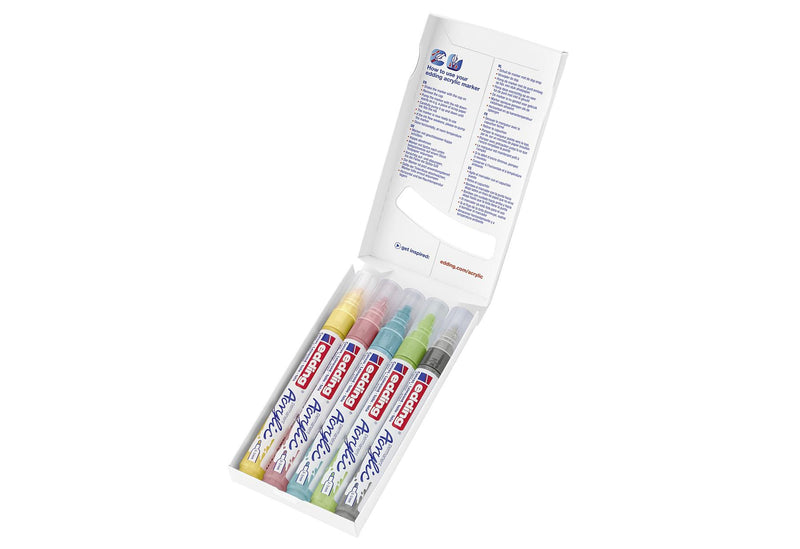 EDDING Acrylic Marker 5100 medium pastell 5Stück
