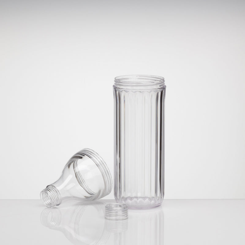 FLAMEFIELD Getränkeset Flasche + 4 Becher Acryl klar