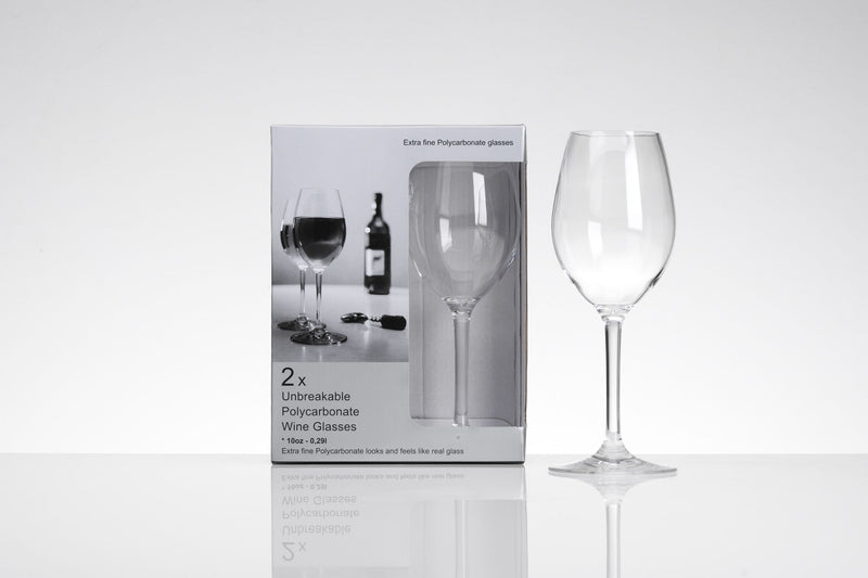 FLAMEFIELD Weißweinglas Kunststoff 290ml 2er Set