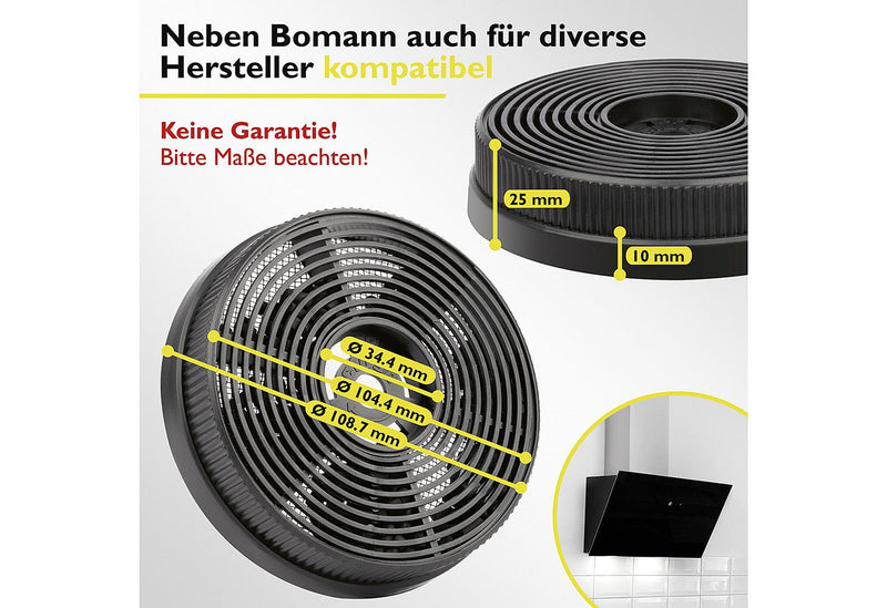 BOMANN KF 571 Kohlefilter 2er Satz
