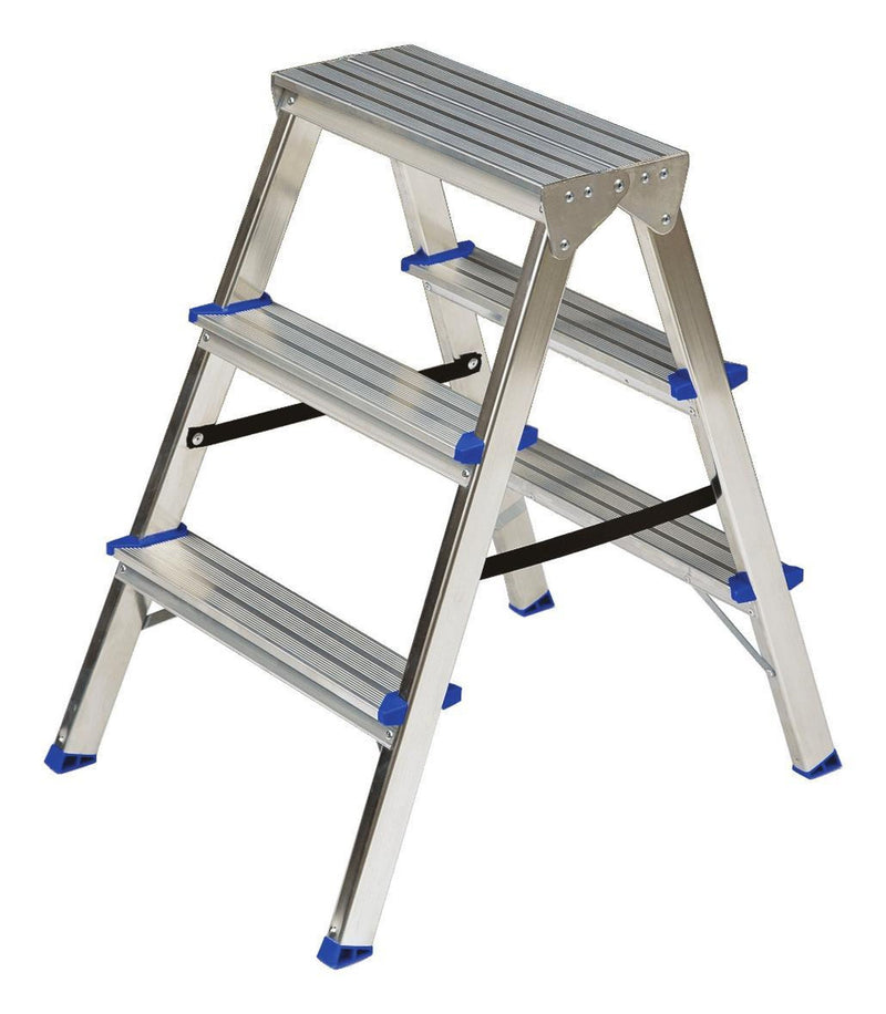Doppelstufenleiter 2x3stufig Aluminium