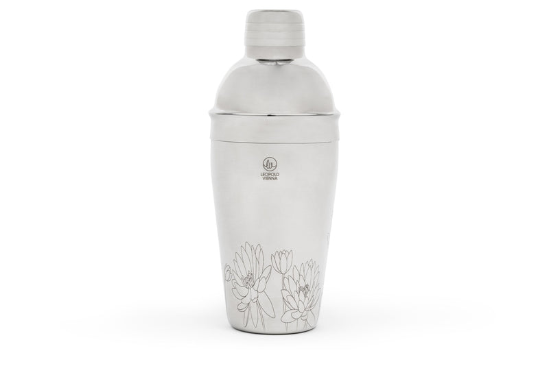LEOPOLD Cocktail Shaker Flowers Edelstahl