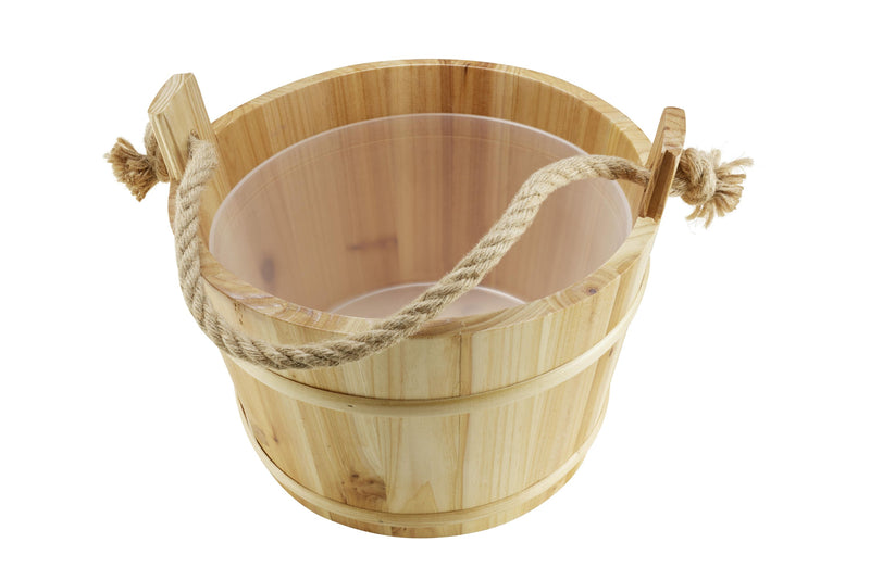 CROLL & DENECKE Saunabottich Holz mit Kunststoffeinsatz