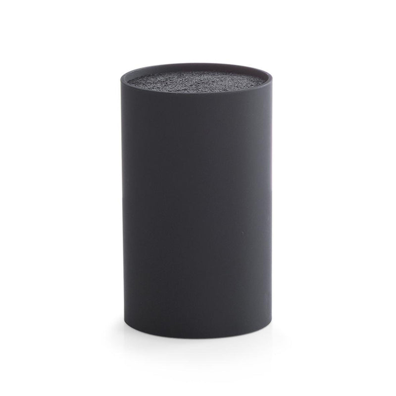 ZELLER PRESENT Messerblock Kunststoff mit Borsteneinsatz 18cm Ø11cm schwarz