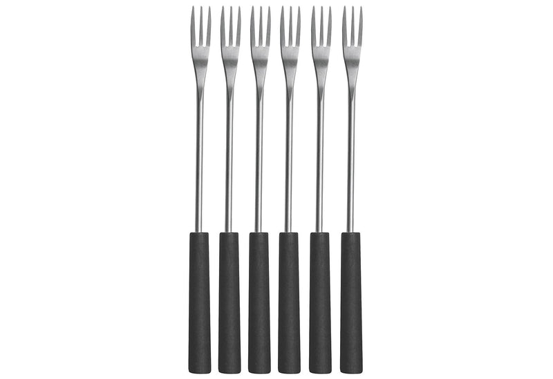 NOUVEL Käsefondue-Gabel schwarzer Kunststoffgriff 6 Stück