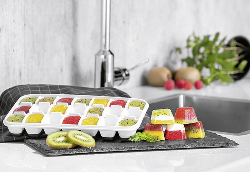 APS Eiswürfelform inkl. Deckel weiß/grau 2er Set