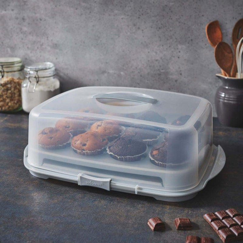 CHG Kuchentransportbox 44,5x31,5x14,5cm für Muffins u.Blechkuchen
