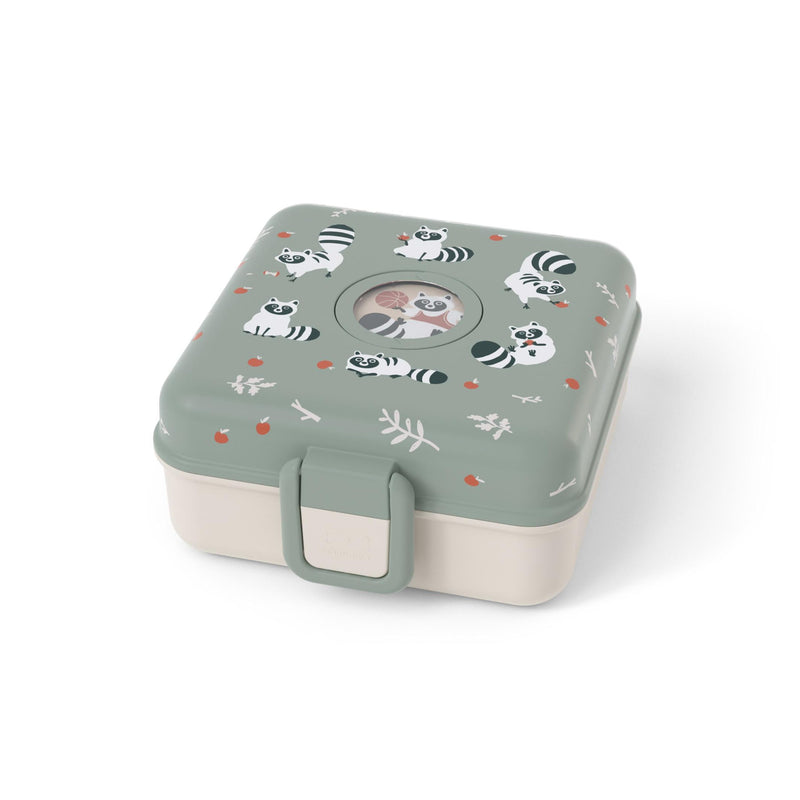 MONBENTO Brotdose Snacky Raccoon grün