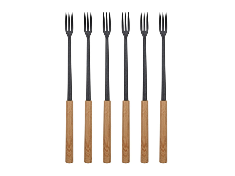 NOUVEL Käsefonduegabeln Wood mit Nylonspitzen 6 Stück